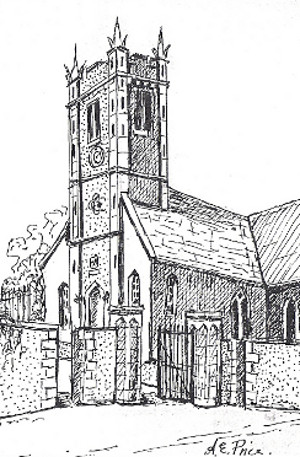 Delgany Church Sketch (Copyright A Price-Gallagher)