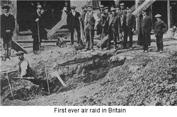 First ever air raid in Britain (xtimeline.com)