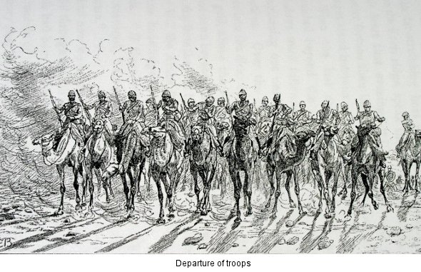 Depature of troops